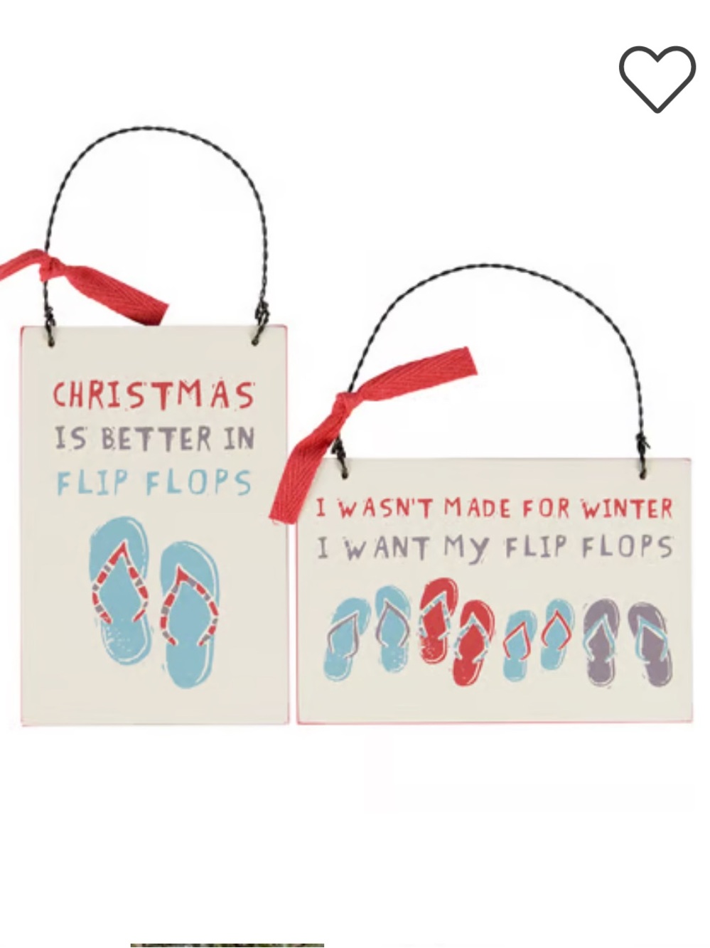 NEW flip flop ornament set